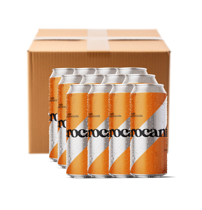 soda crocante naranja x 12 latas 473cc